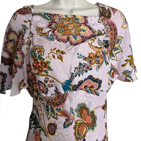 NWT Kachel x Anthropologie Flutter-Sleeve Floral Slip Dress Size 6 fairy girly - Picture 6 of 11